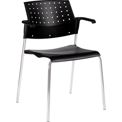 Stacking Chairs, Plastic, 33" High, 300 lbs. Capacity, Black PB Rental Co. Ltd.