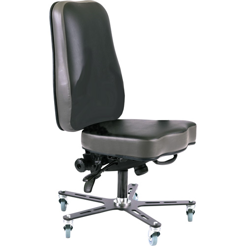 Chaise ergonomique Synergo I, Mobile, Vinyle Si&egrave;ge, Noir PB Rental Co. Ltd.