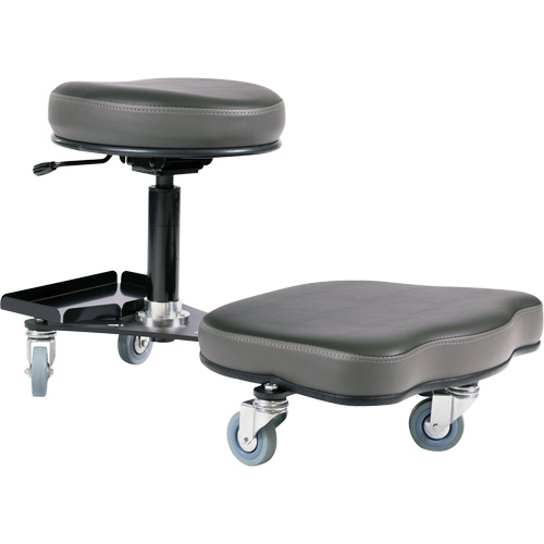 Chaise ergonomique Flex, Vinyle, Noir/gris PB Rental Co. Ltd.