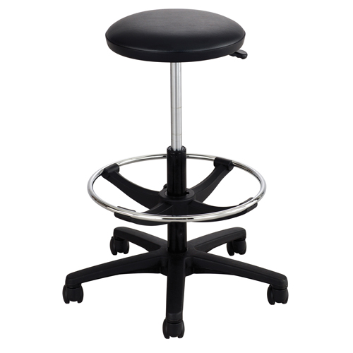 Tabouret &agrave; hauteur ajustable, &agrave; dessin, Ajustable, 22" - 32", Vinyle Si&egrave;ge, Noir PB Rental Co. Ltd.