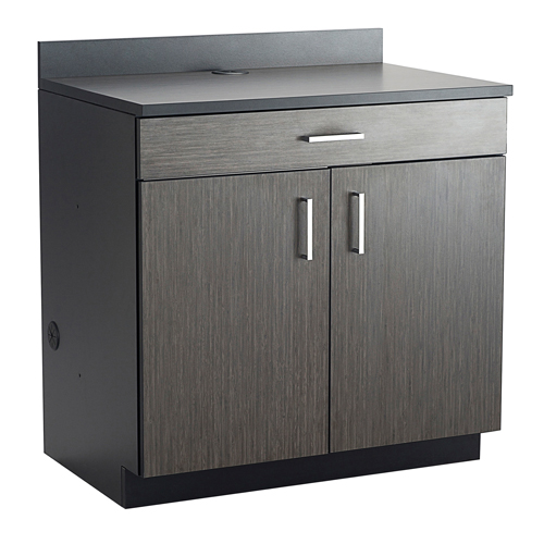 Modular Base Cabinet, Melamine, 39" H x 36" W x 25" D, Asian Night/Black PB Rental Co. Ltd.