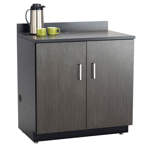 Modular Base Cabinet, Melamine, 2 Shelves, 39" H x 36" W x 25" D, Asian Night/Black PB Rental Co. Ltd.