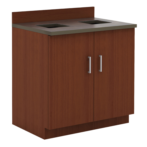 Modular Base Cabinet, Melamine, 39" H x 36" W x 25" D, Mahogany PB Rental Co. Ltd.