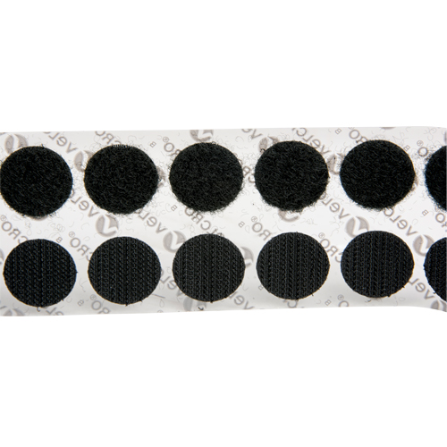 Attaches en jeton, Boucle et crochet, 3/4" dia., Adh&eacute;sif, Noir PB Rental Co. Ltd.