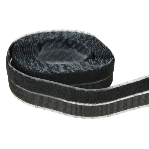 Attache, Boucle et crochet, 15' x 3/4", Adh&eacute;sif, Noir PB Rental Co. Ltd.
