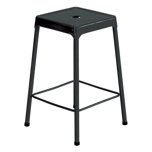 Tabouret en acier pour comptoir Safco, Stationnaire, Fixe, 25", Acier Si&egrave;ge, Noir PB Rental Co. Ltd.