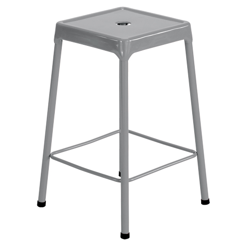 Tabouret en acier pour comptoir Safco, Stationnaire, Fixe, 25", Acier Si&egrave;ge, Gris PB Rental Co. Ltd.