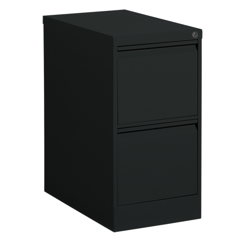 Classeur vertical, Acier, 2 tiroirs, 15-1/7" la x 25" p x 29" h, Noir PB Rental Co. Ltd.