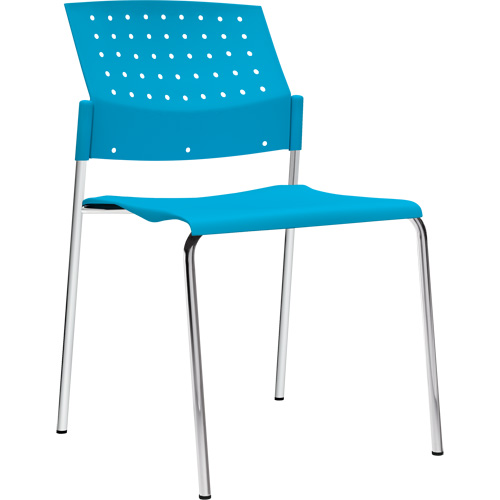 Armless Stacking Chairs, Plastic, 33" High, 300 lbs. Capacity, Blue PB Rental Co. Ltd.