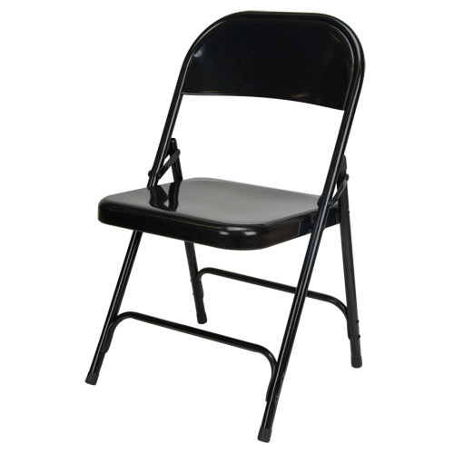 Folding Chair, Steel, Black, 300 lbs. Weight Capacity PB Rental Co. Ltd.