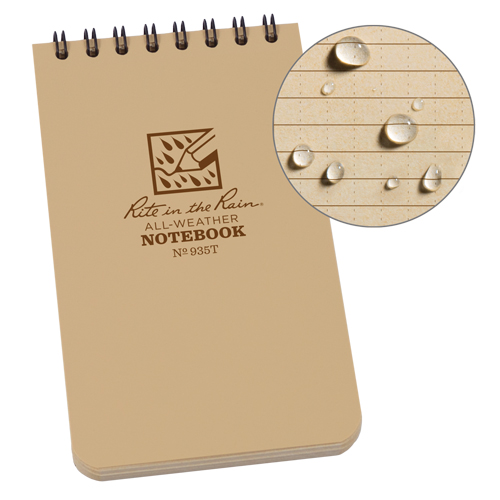 Pocket Top-Spiral Notebook, Soft Cover, Tan, 100 Pages, 3" W x 5" L PB Rental Co. Ltd.