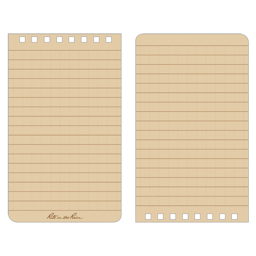Pocket Top-Spiral Notebook, Soft Cover, Tan, 100 Pages, 3" W x 5" L PB Rental Co. Ltd.
