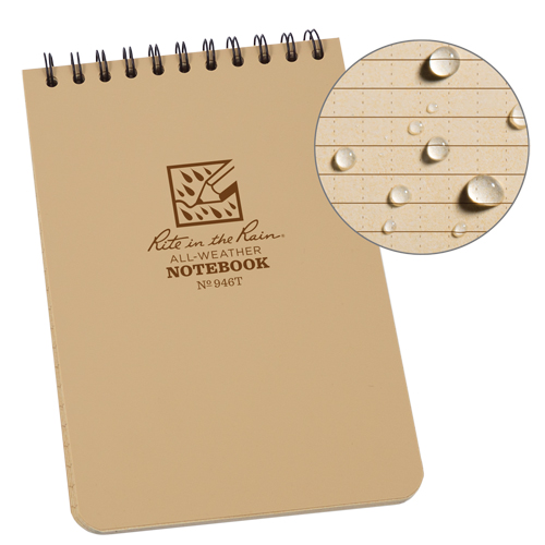 Pocket Top-Spiral Notebook, Soft Cover, Tan, 100 Pages, 4" W x 6" L PB Rental Co. Ltd.