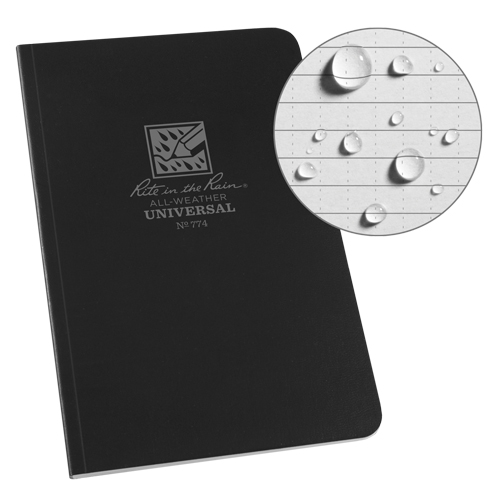 Field-Flex Bound Book, Soft Cover, Black, 128 Pages, 4-5/8" W x 7-1/4" L PB Rental Co. Ltd.