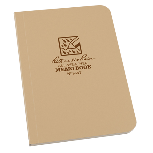 Memo Book, Soft Cover, Tan, 112 Pages, 3-1/2" W x 5" L PB Rental Co. Ltd.