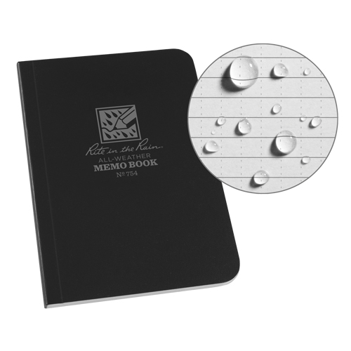 Memo Book, Soft Cover, Black, 112 Pages, 3-1/2" W x 5" L PB Rental Co. Ltd.