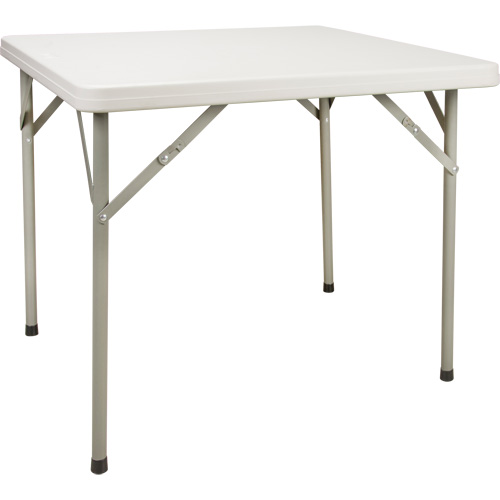 Folding Table, Square, 34" L x 34" W, Polyethylene, White PB Rental Co. Ltd.