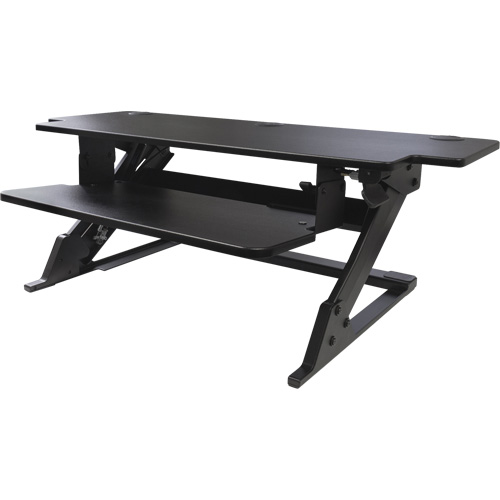 Poste de travail assis-debout Goya, Mod&egrave;le de bureau, 20" h x 42" la x 16" p, Noir PB Rental Co. Ltd.
