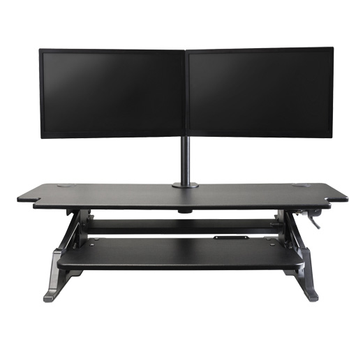 Poste de travail assis-debout Goya, Mod&egrave;le de bureau, 20" h x 42" la x 16" p, Noir PB Rental Co. Ltd.