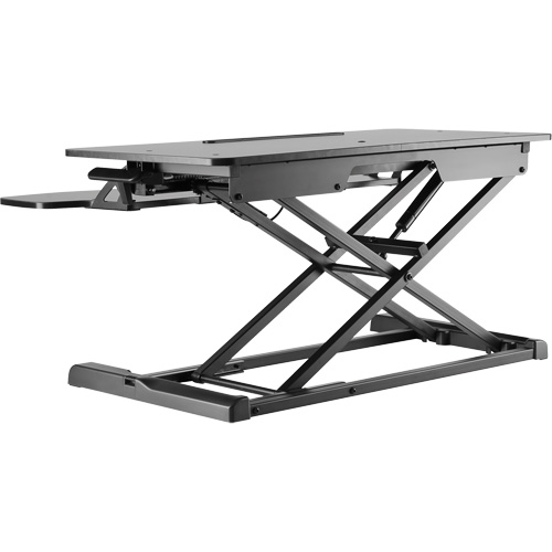 Poste de travail assis-debout Goya, Mod&egrave;le de bureau, 22" h x 31-1/2" la x 24" p, Noir PB Rental Co. Ltd.