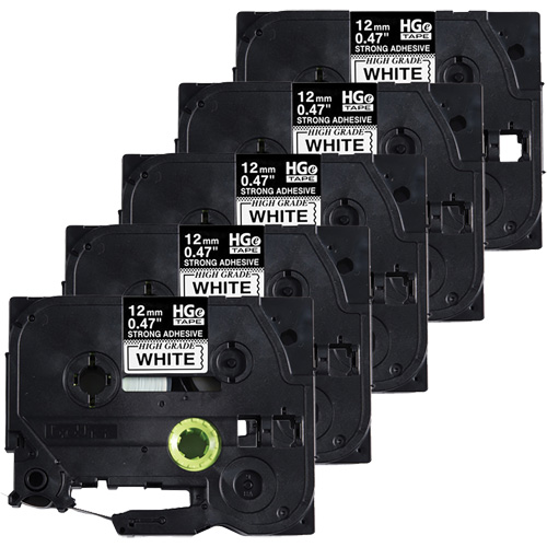 Laminated Tape, 12 mm x 8 m, Black on White PB Rental Co. Ltd.