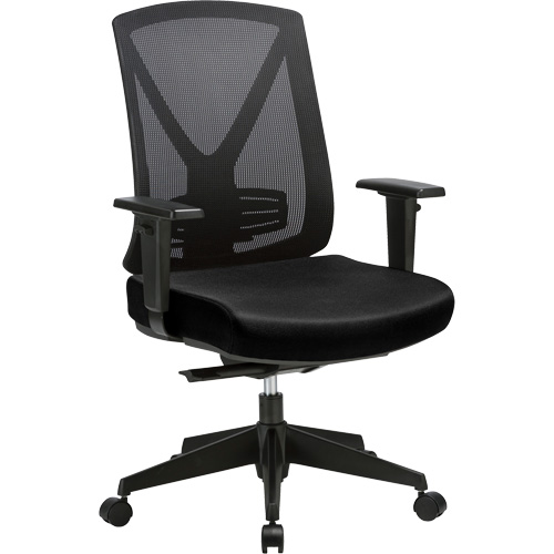 Chaise ajustable de premi&egrave;re qualit&eacute; &agrave; basculement synchronis&eacute; s&eacute;rie Activ, Tissu/Mailles, Noir, Capacit&eacute; 275 lb PB Rental Co. Ltd.