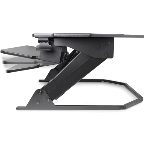 Poste de travail assise/debout pour bureau de coin Goya, Mod&egrave;le de bureau, 20" h x 42" la x 37-4/5" p, Noir PB Rental Co. Ltd.
