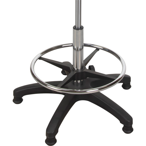 Tabouret ergonomique robuste avec accoudoirs r&eacute;glables, Stationnaire, Ajustable, 39" - 48", Polyur&eacute;thane Si&egrave;ge, Noir PB Rental Co. Ltd.