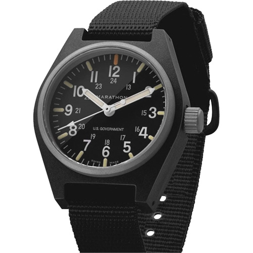 Montre au quartz d'usage g&eacute;n&eacute;ral avec MaraGlo, Analogique, &agrave; piles, 0,6" la x 1,3" p x 0,4" h, Noir PB Rental Co. Ltd.