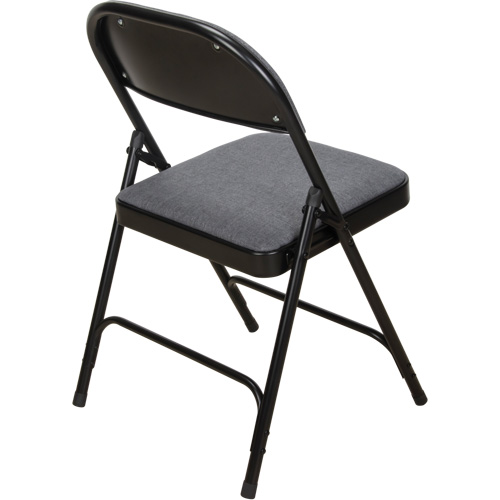 Deluxe Fabric Padded Folding Chair, Steel, Grey, 300 lbs. Weight Capacity PB Rental Co. Ltd.