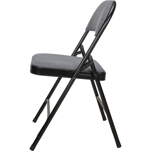 Deluxe Fabric Padded Folding Chair, Steel, Grey, 300 lbs. Weight Capacity PB Rental Co. Ltd.