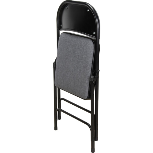Deluxe Fabric Padded Folding Chair, Steel, Grey, 300 lbs. Weight Capacity PB Rental Co. Ltd.