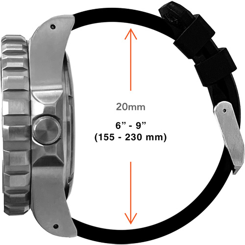 Grande montre automatique de plong&eacute;e, Num&eacute;rique, &agrave; piles, 41 mm, Noir PB Rental Co. Ltd.