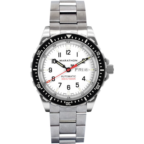 Tr&egrave;s grande montre automatique &eacute;dition arctique avec jour/date avec bracelet en acier inoxydable, Num&eacute;rique, &agrave; piles, 46 mm, Argent PB Rental Co. Ltd.