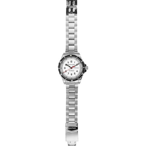 Tr&egrave;s grande montre automatique &eacute;dition arctique avec jour/date avec bracelet en acier inoxydable, Num&eacute;rique, &agrave; piles, 46 mm, Argent PB Rental Co. Ltd.