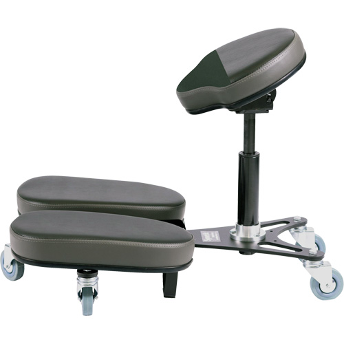 Chaise &agrave; genoux r&eacute;glable, Vinyle, Noir/gris PB Rental Co. Ltd.