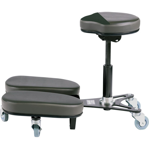 Chaise &agrave; genoux r&eacute;glable, Vinyle, Noir/gris PB Rental Co. Ltd.