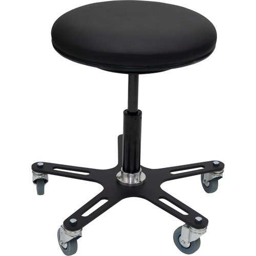 OmniStool Industrial Stool, Mobile, Adjustable, 22-1/2", Vinyl Seat PB Rental Co. Ltd.