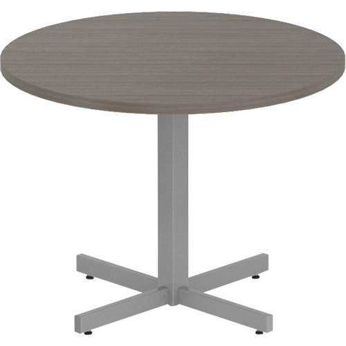 Table ronde &agrave; hauteur r&eacute;glable Newland, 36" lo x 36" la x 29" h, Dessus de 1", Stratifi&eacute;, Brun PB Rental Co. Ltd.