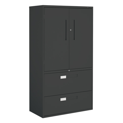 Armoire Multi-Stor, Acier, 3 Tablettes, 65-1/4" h x 36" la x 18" P, Noir PB Rental Co. Ltd.