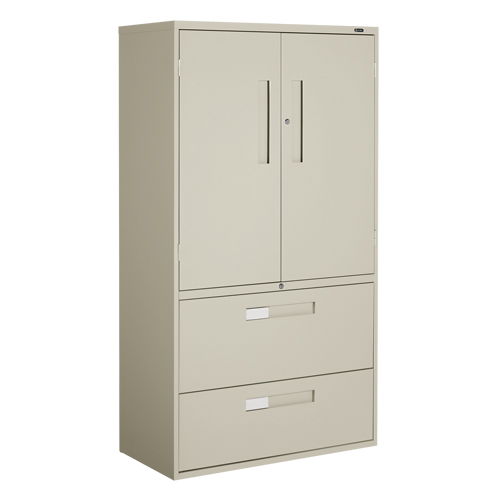 Multi-Stor Cabinet, Steel, 3 Shelves, 65-1/4" H x 36" W x 18" D, Beige PB Rental Co. Ltd.