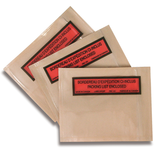 Packing List Envelopes, 5-1/2" L x 4-1/2" W PB Rental Co. Ltd.