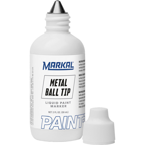 Paint-Riter&reg; Metal Ball Tip, Liquid, White PB Rental Co. Ltd.