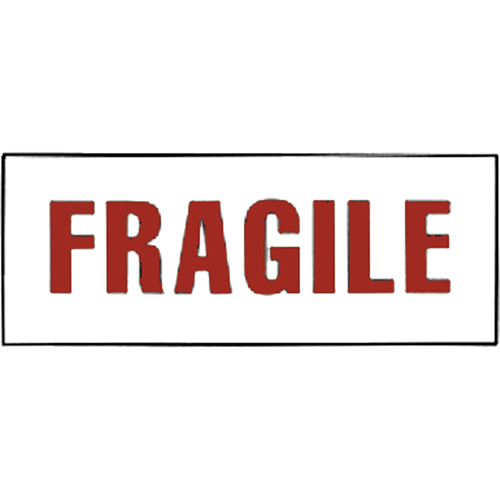 "Fragile" Special Handling Labels, 6" L x 2" W, Red on White PB Rental Co. Ltd.