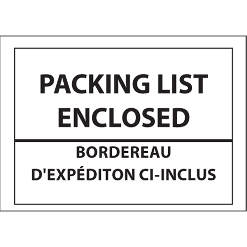 Pochettes pour bordereau d'exp&eacute;dition, 4" lo x 5" la, Style Insertion par l'arri&egrave;re PB Rental Co. Ltd.