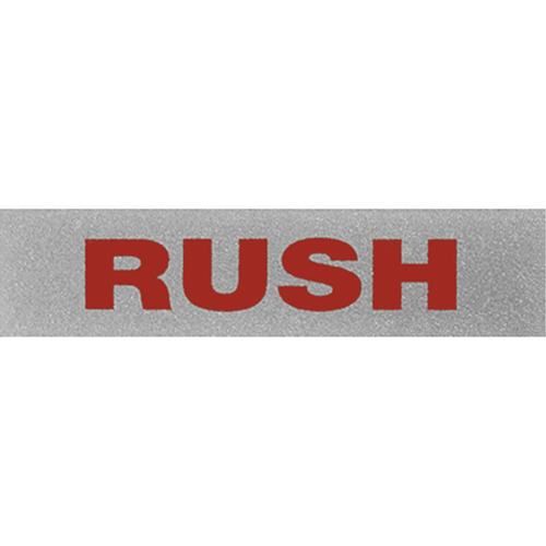 &eacute;tiquettes pour traitement sp&eacute;cial Rush, 5" lo x 2" la, Noir/rouge PB Rental Co. Ltd.