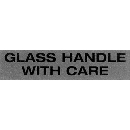 "Glass Handle with Care" Special Handling Labels, 5" L x 2" W, Black on Red PB Rental Co. Ltd.