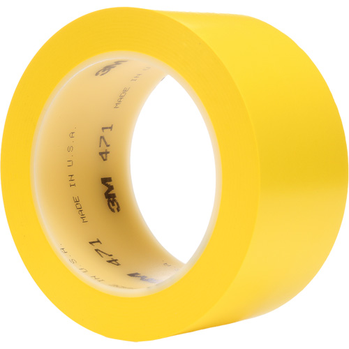 471 Vinyl Tape, 50.8 mm (2") W x 32.9 m (108') L, 5.3 mils, Yellow PB Rental Co. Ltd.