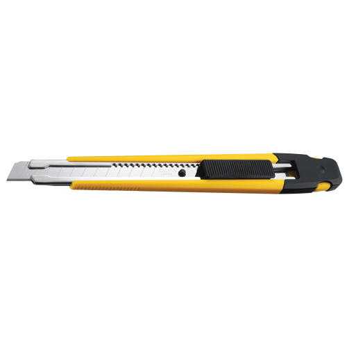 Precision Knife with Pocket Clip, 9 mm, Silver, Rubber Handle PB Rental Co. Ltd.