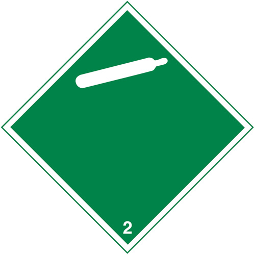 TDG Shipping Labels, Class 2, Gases, Paper PB Rental Co. Ltd.